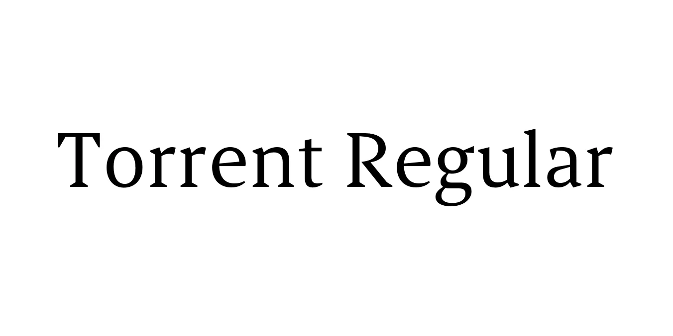 Torrent Regular Font Preview