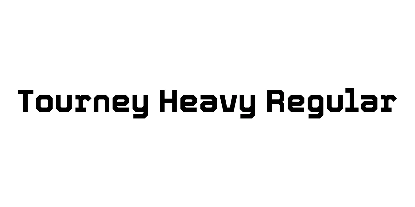 Tourney Heavy Regular Font Preview