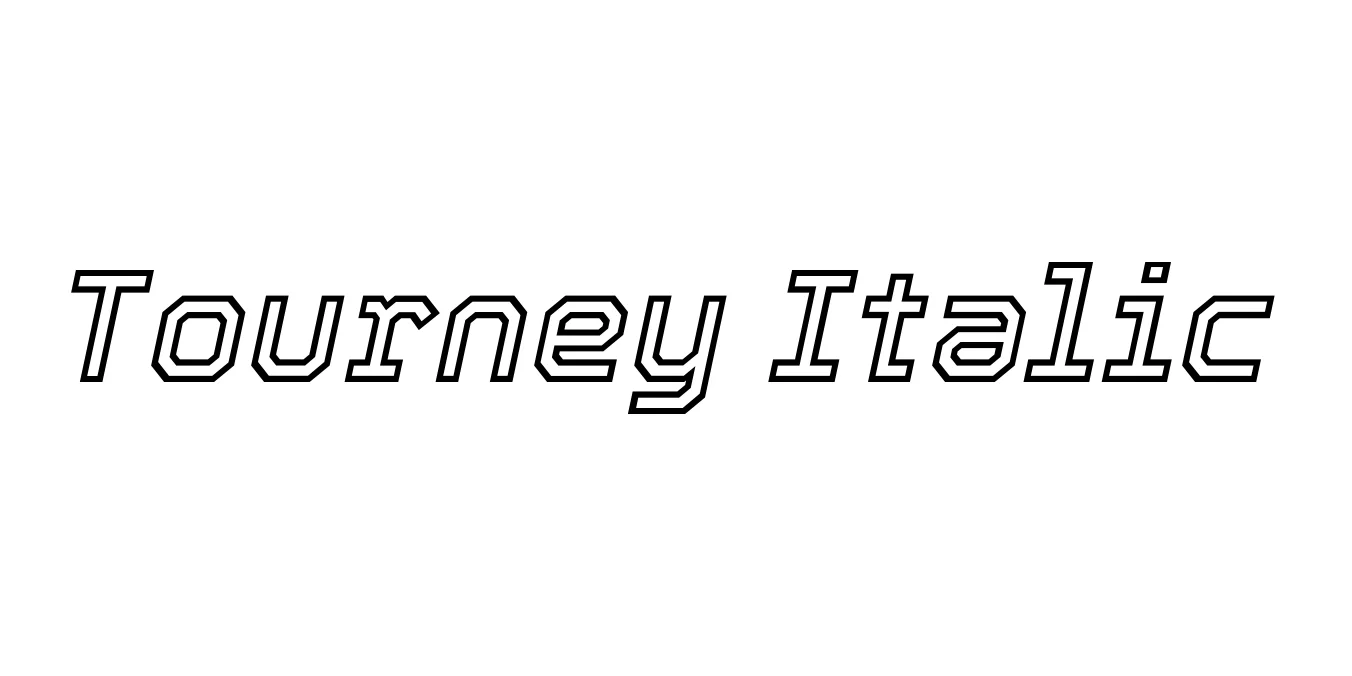Tourney Italic Font Preview