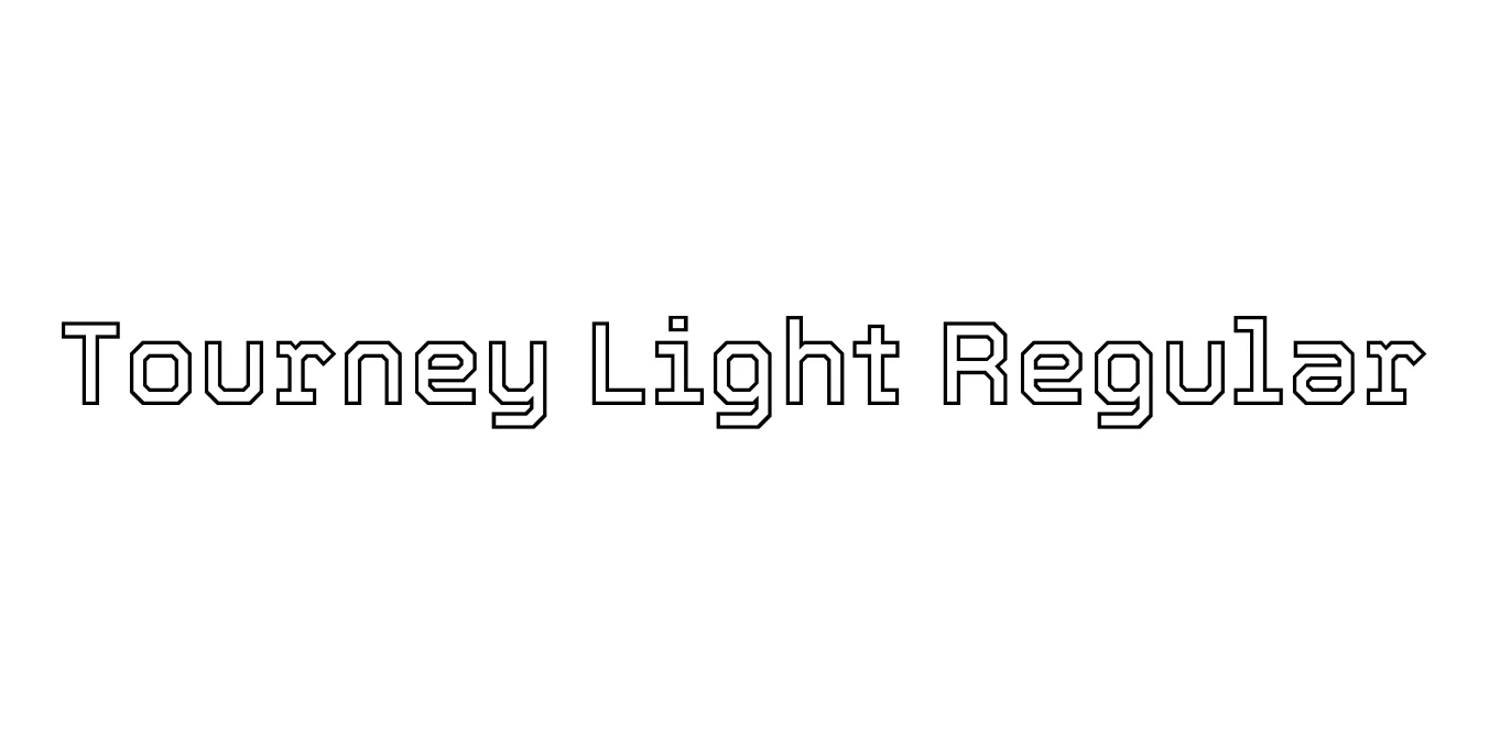 Tourney Light Regular Font Preview