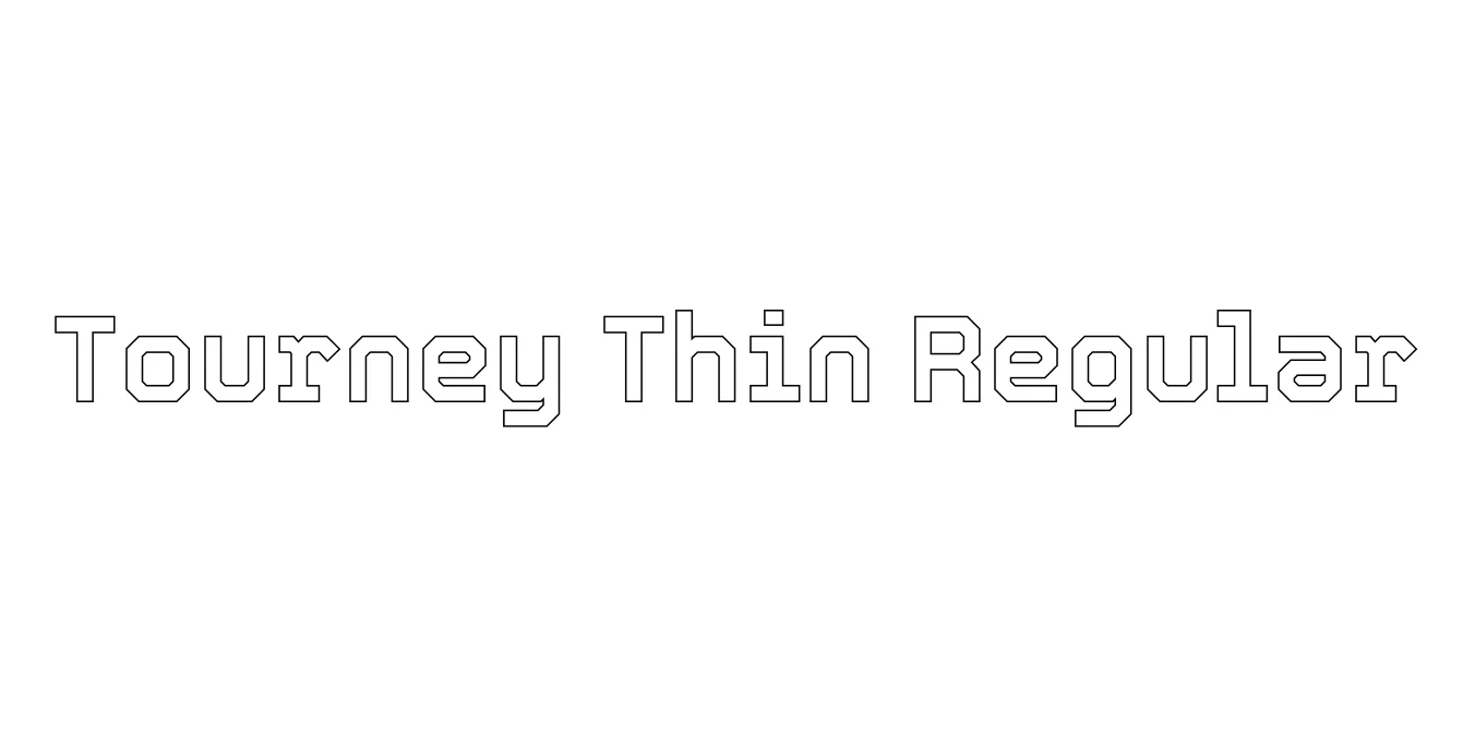 Tourney Thin Regular Font Preview