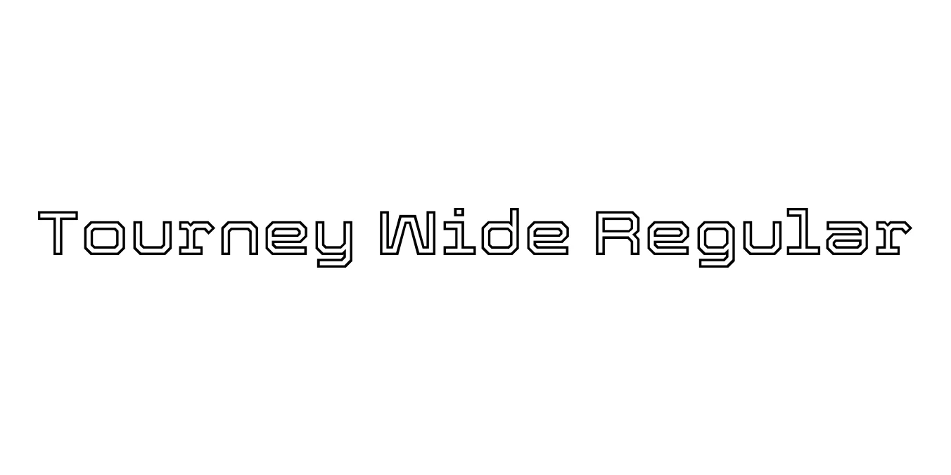 Tourney Wide Regular Font Preview