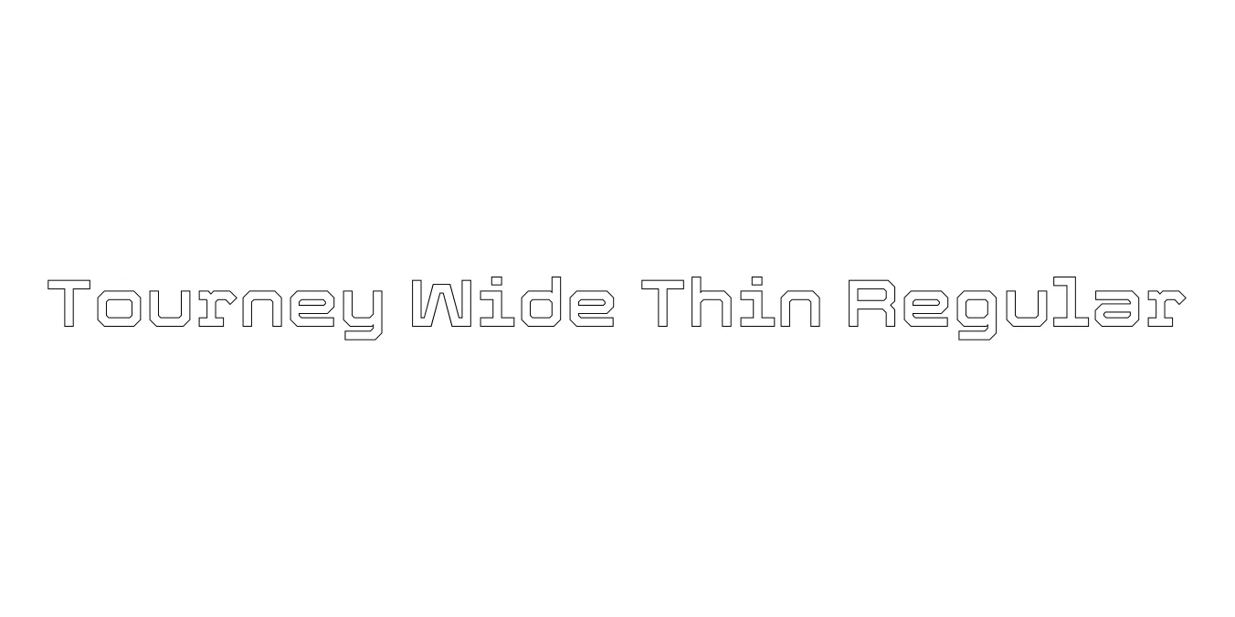 Tourney Wide Thin Regular Font Preview