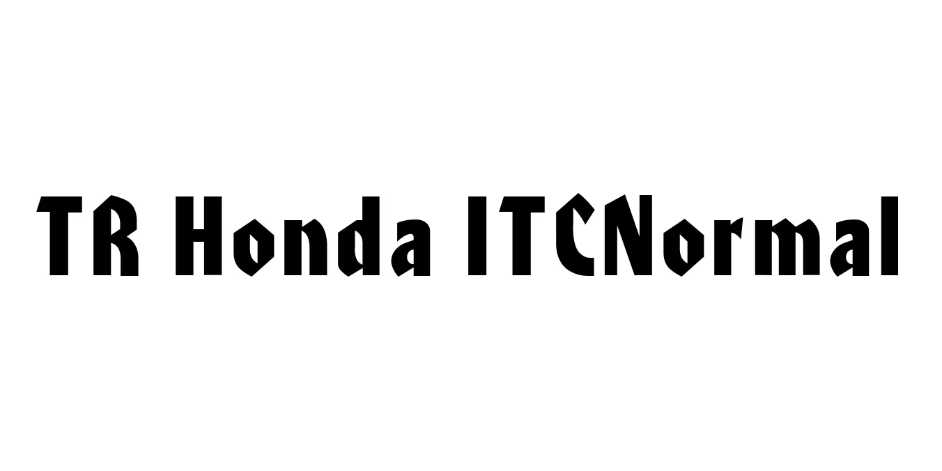 TR Honda ITCNormal Font Preview
