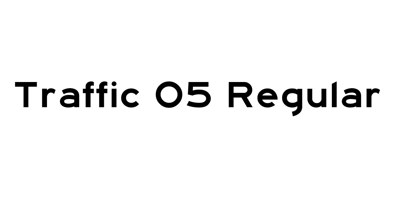 Traffic 05 Regular Font Preview
