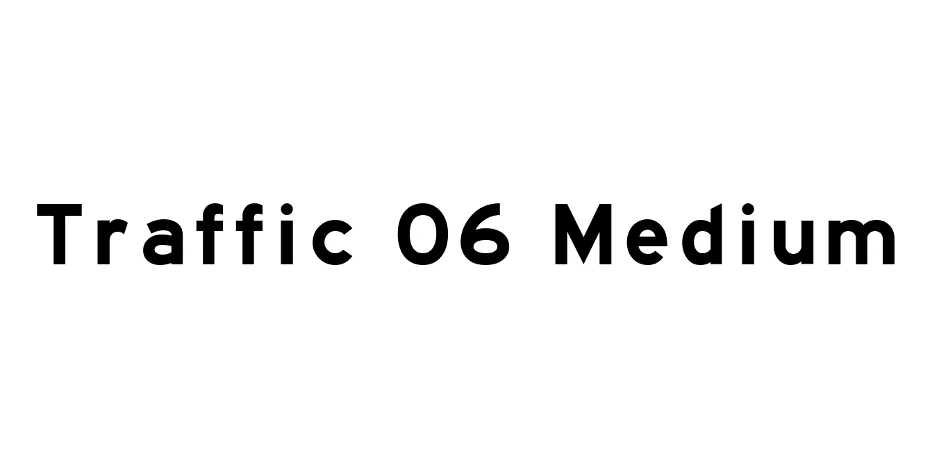 Traffic 06 Medium Font Preview