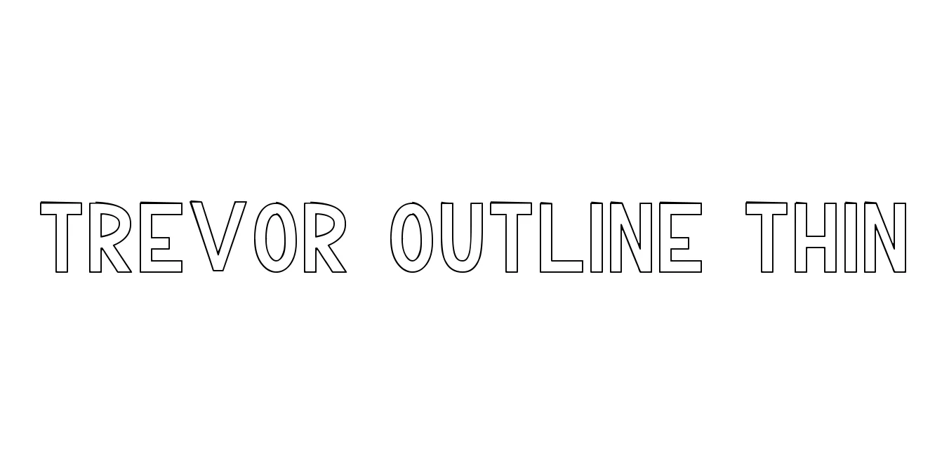 Trevor Outline Thin Font Preview