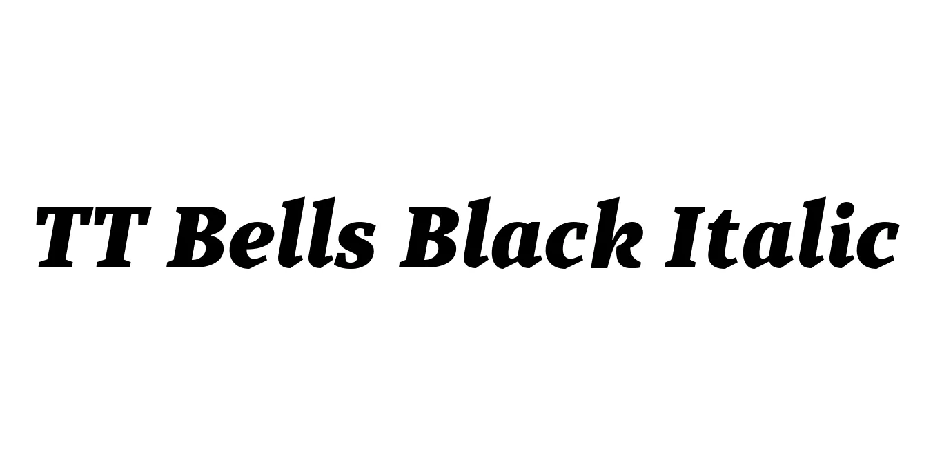 TT Bells Black Italic Font Preview