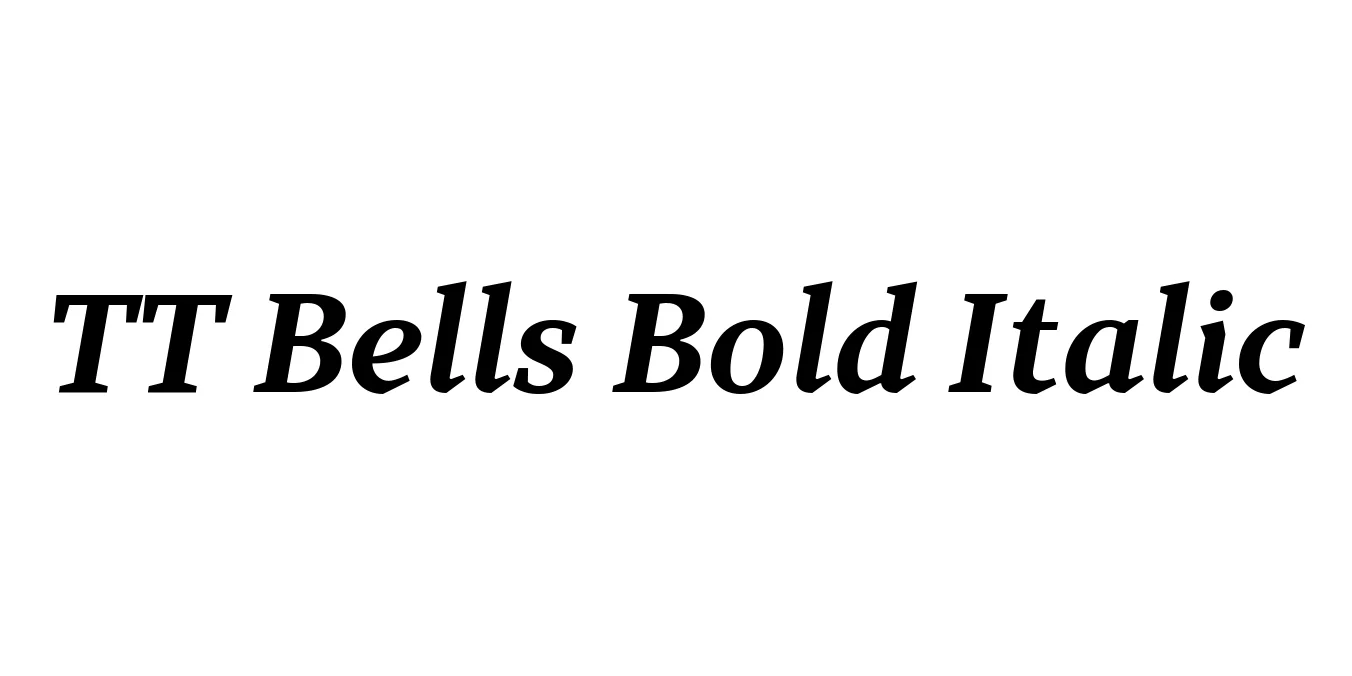TT Bells Bold Italic Font Preview