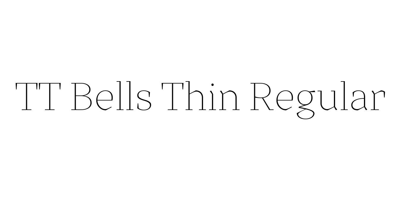 TT Bells Thin Regular Font Preview