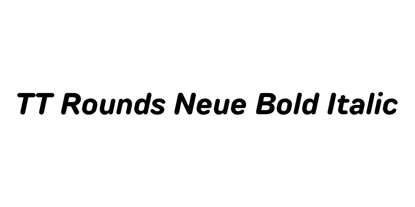TT Rounds Neue Bold Italic Font Preview
