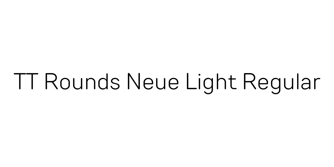 TT Rounds Neue Light Regular Font Preview