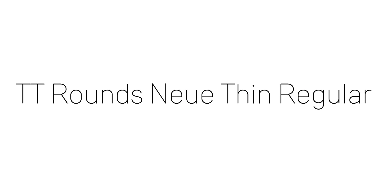 TT Rounds Neue Thin Regular Font Preview