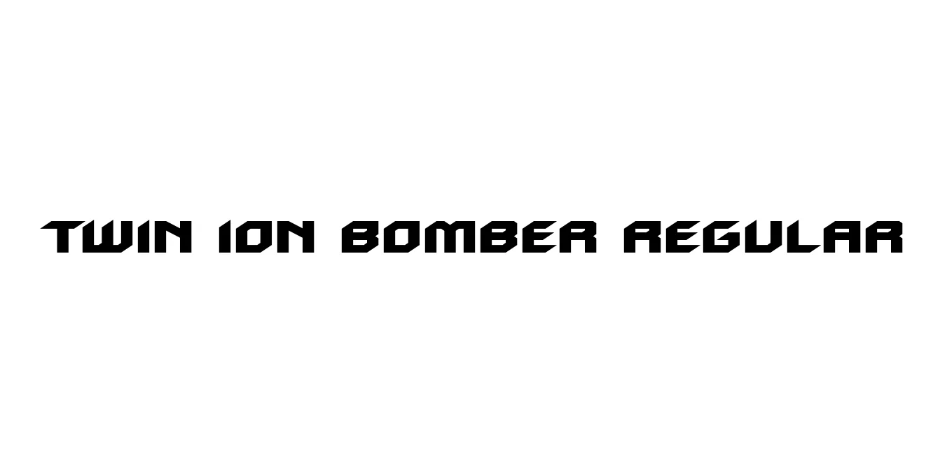 Twin Ion Bomber Regular Font Preview