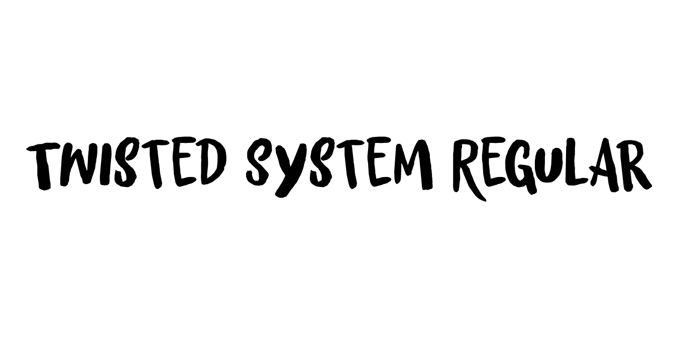 Twisted System Regular Font Preview