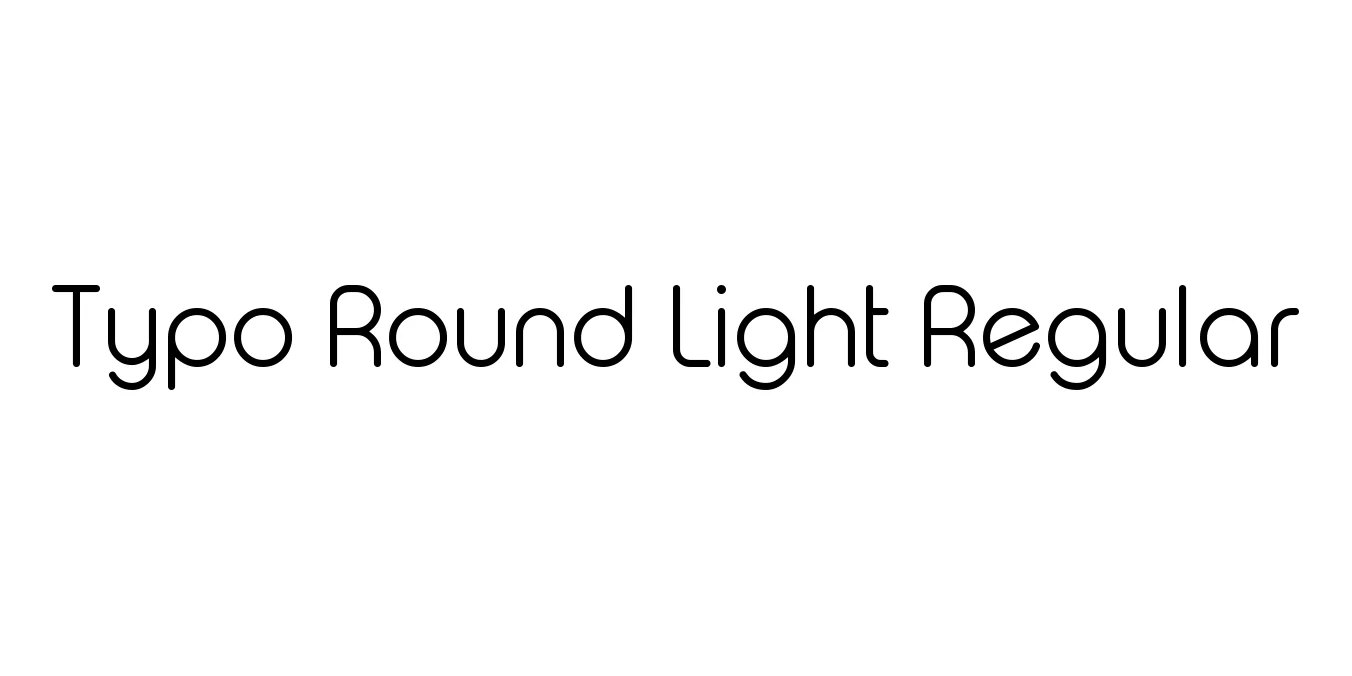 Typo Round Light Regular Font Preview