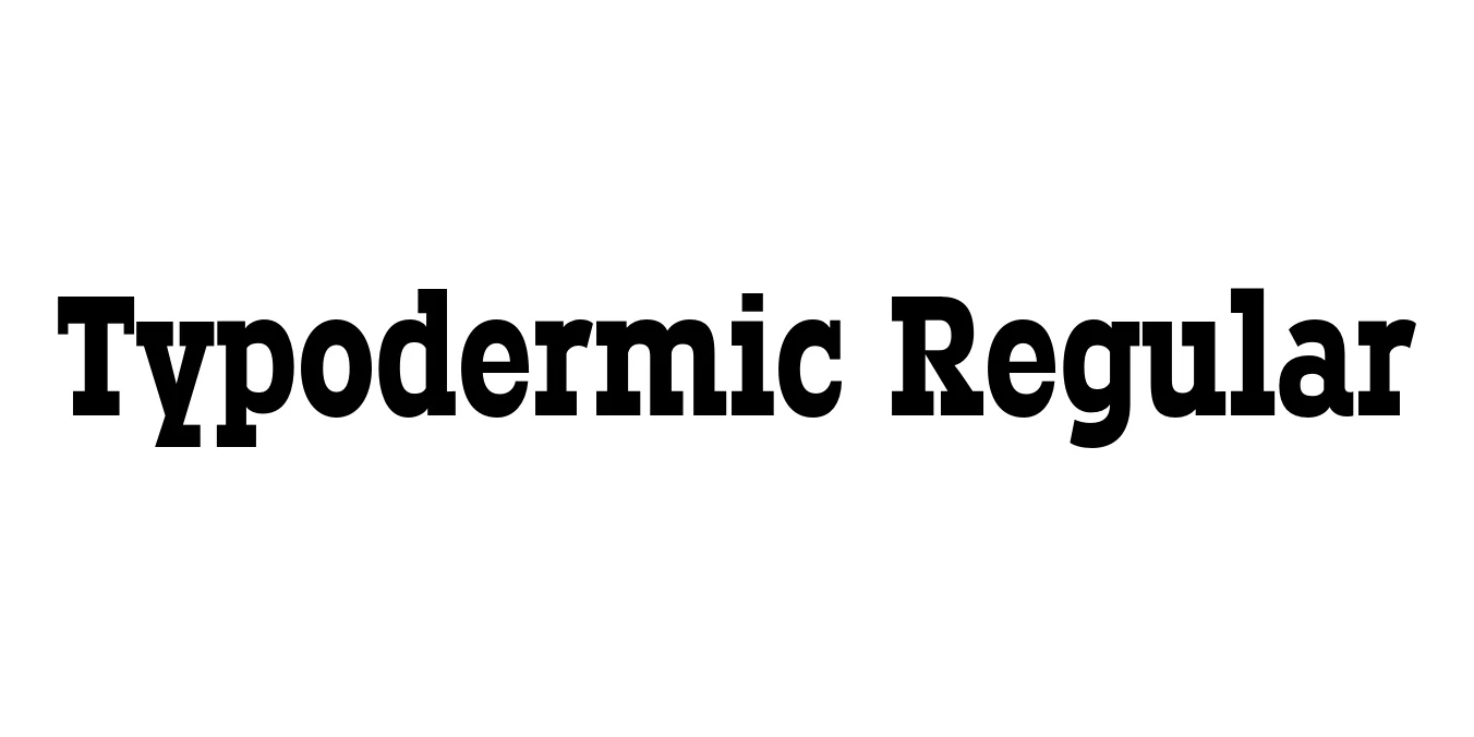 Typodermic Regular Font Preview