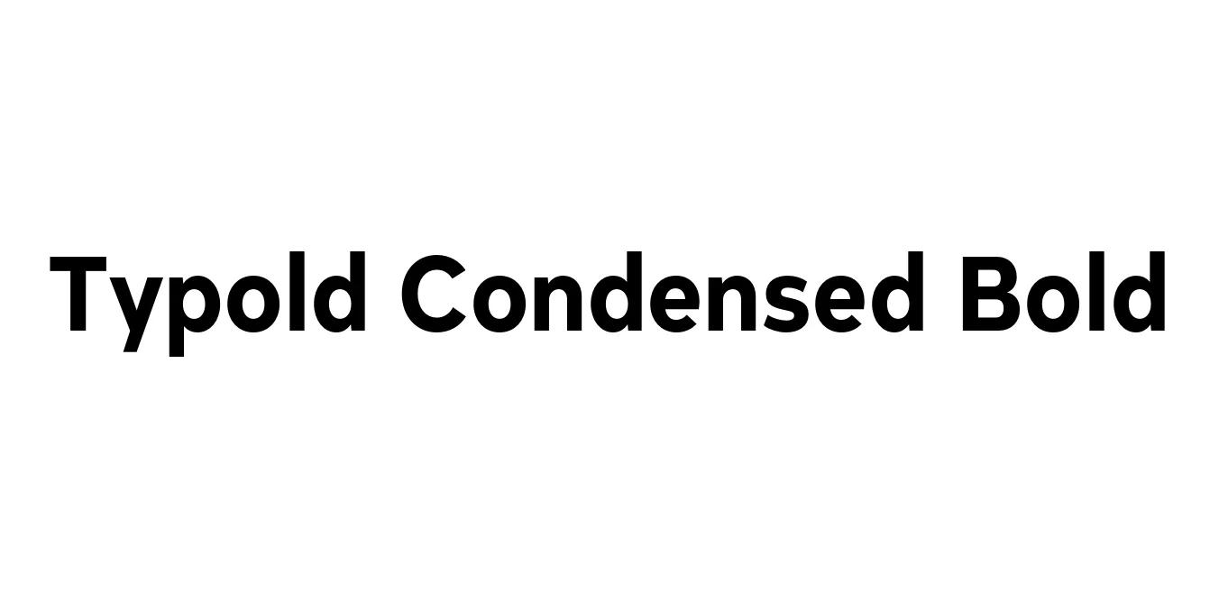 Typold Condensed Bold Font Preview