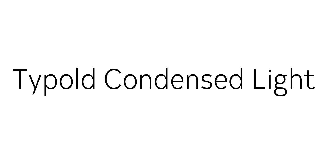 Typold Condensed Light Font Preview