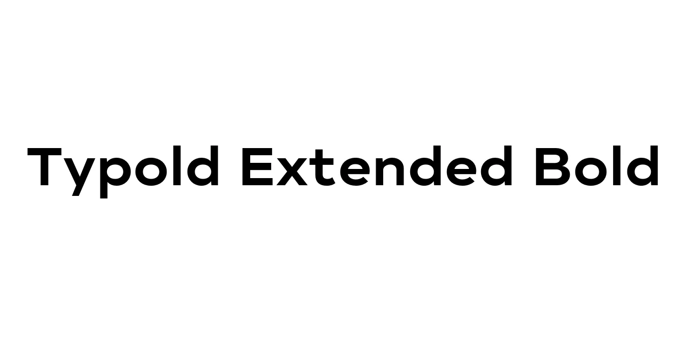 Typold Extended Bold Font Preview