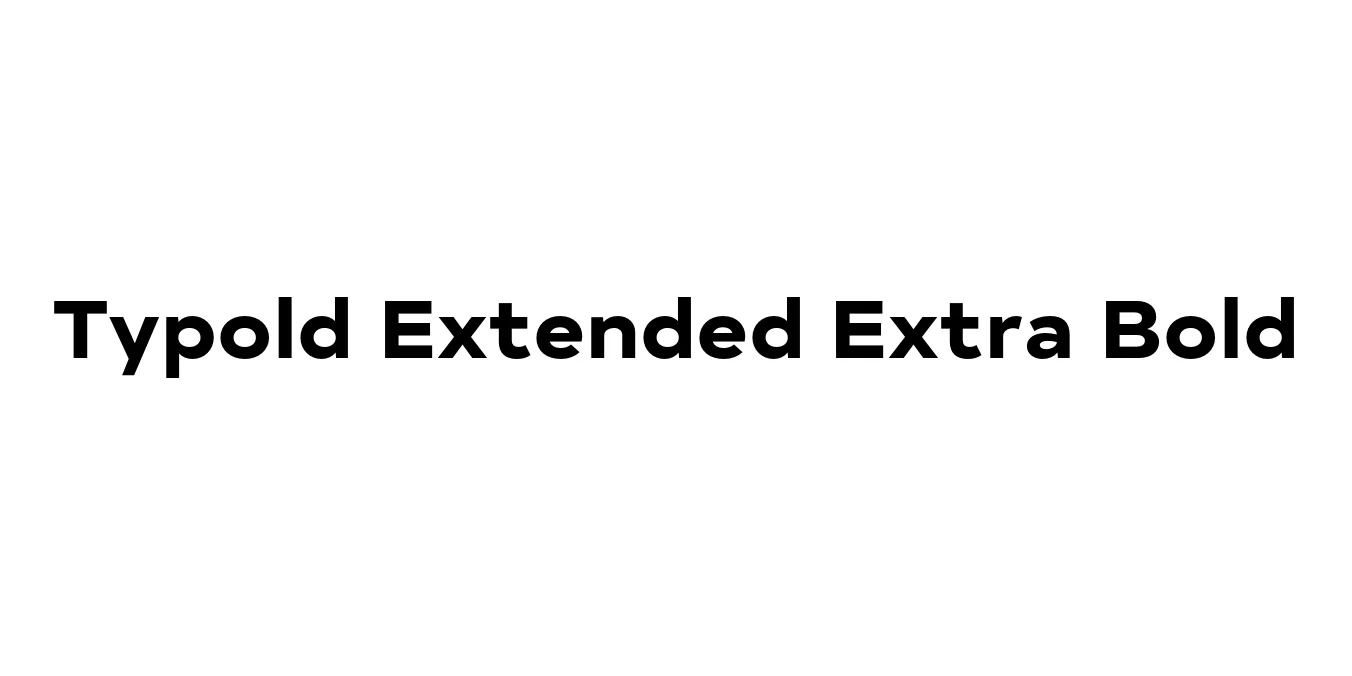 Typold Extended Extra Bold Font Preview
