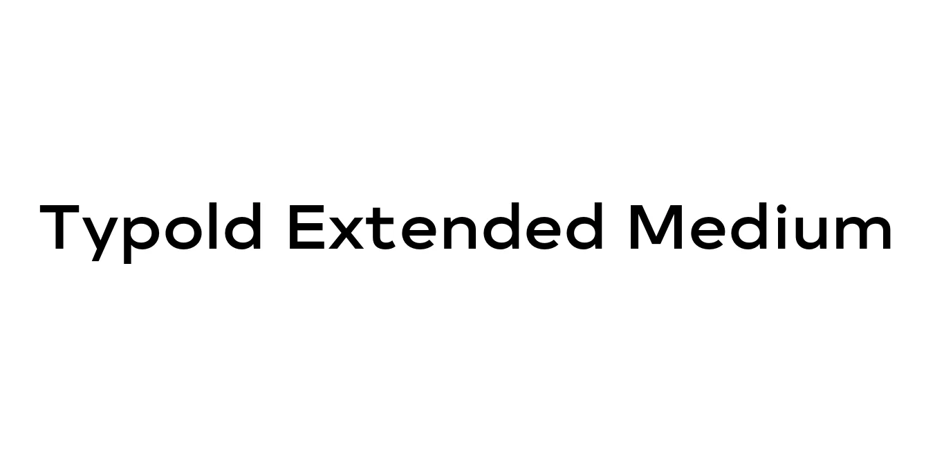 Typold Extended Medium Font Preview