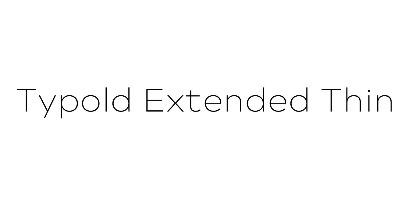 Typold Extended Thin Font Preview