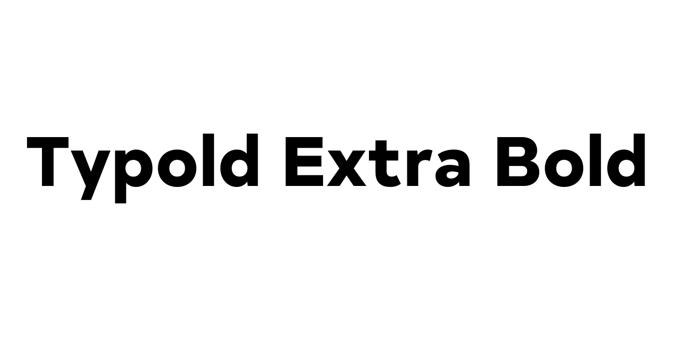 Typold Extra Bold Font Preview