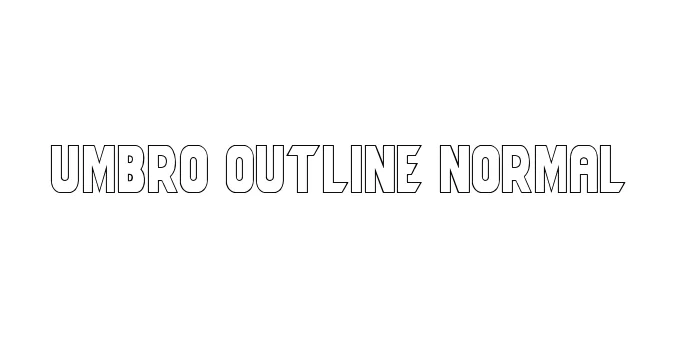 Umbro Outline Normal Font Preview
