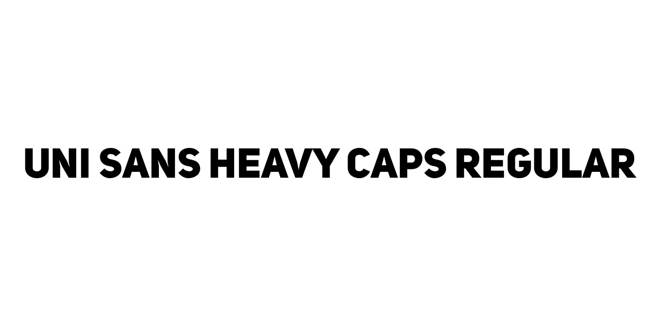 Uni Sans Heavy CAPS Regular Font Preview
