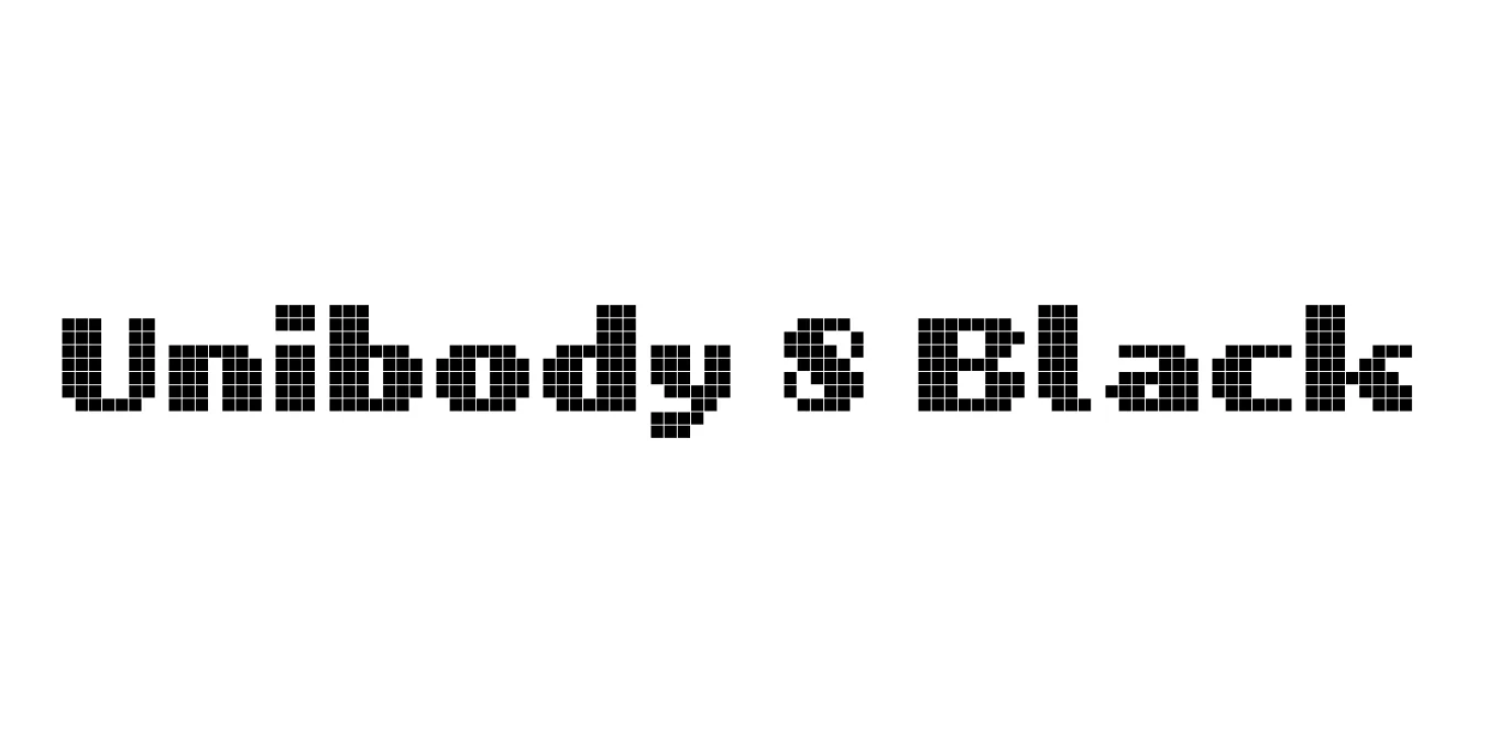 Unibody 8 Black Font Preview