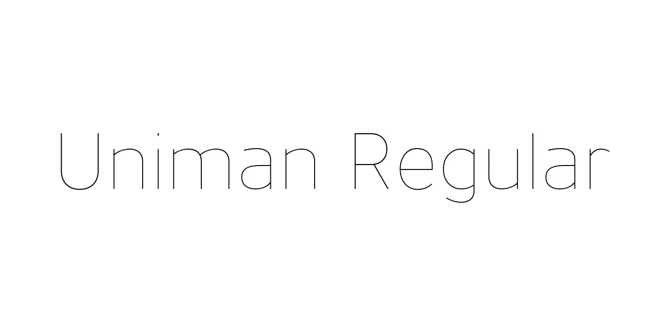 Uniman Regular Font Preview