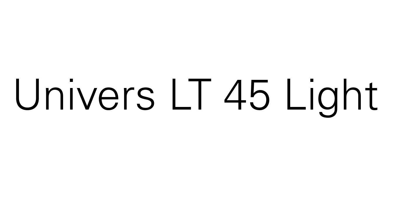 Univers LT 45 Light Font Preview