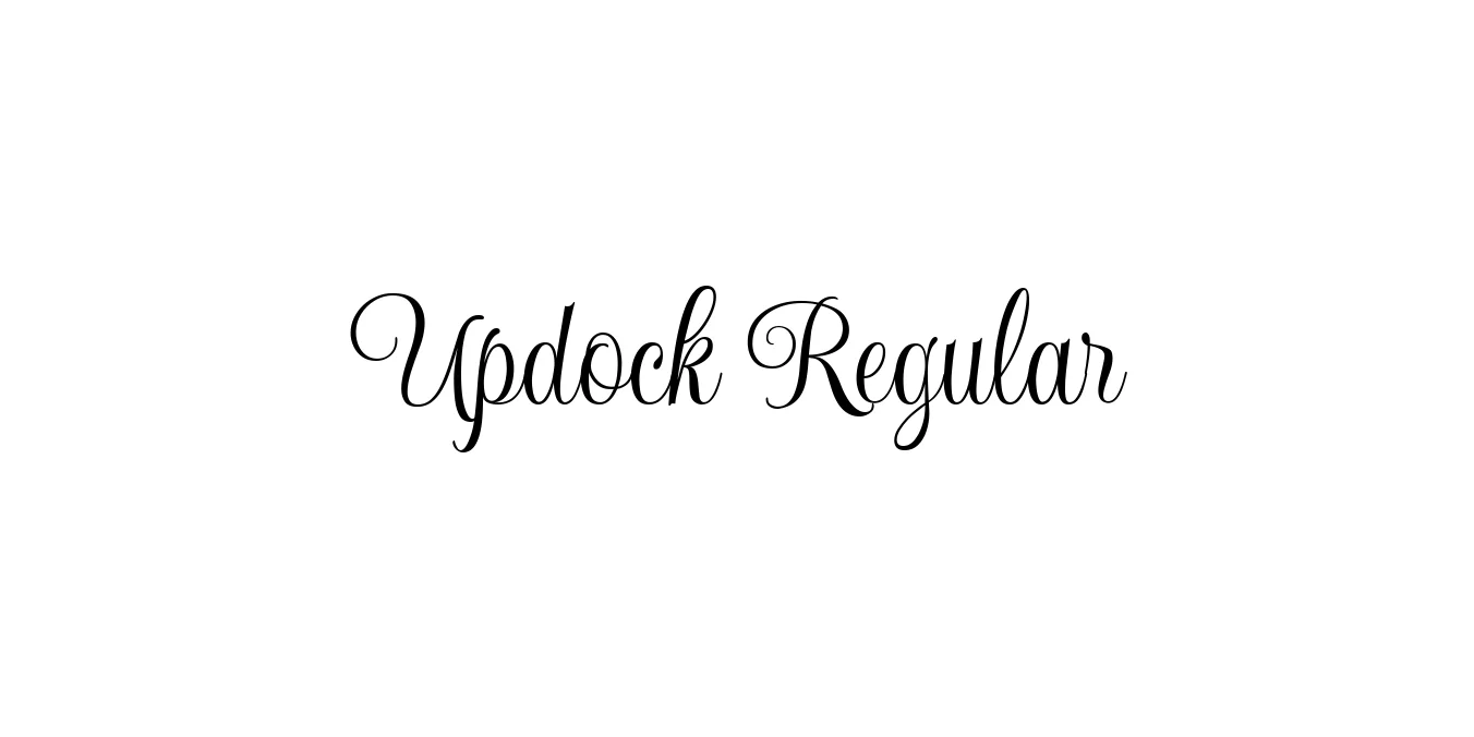 Updock Regular Font Preview