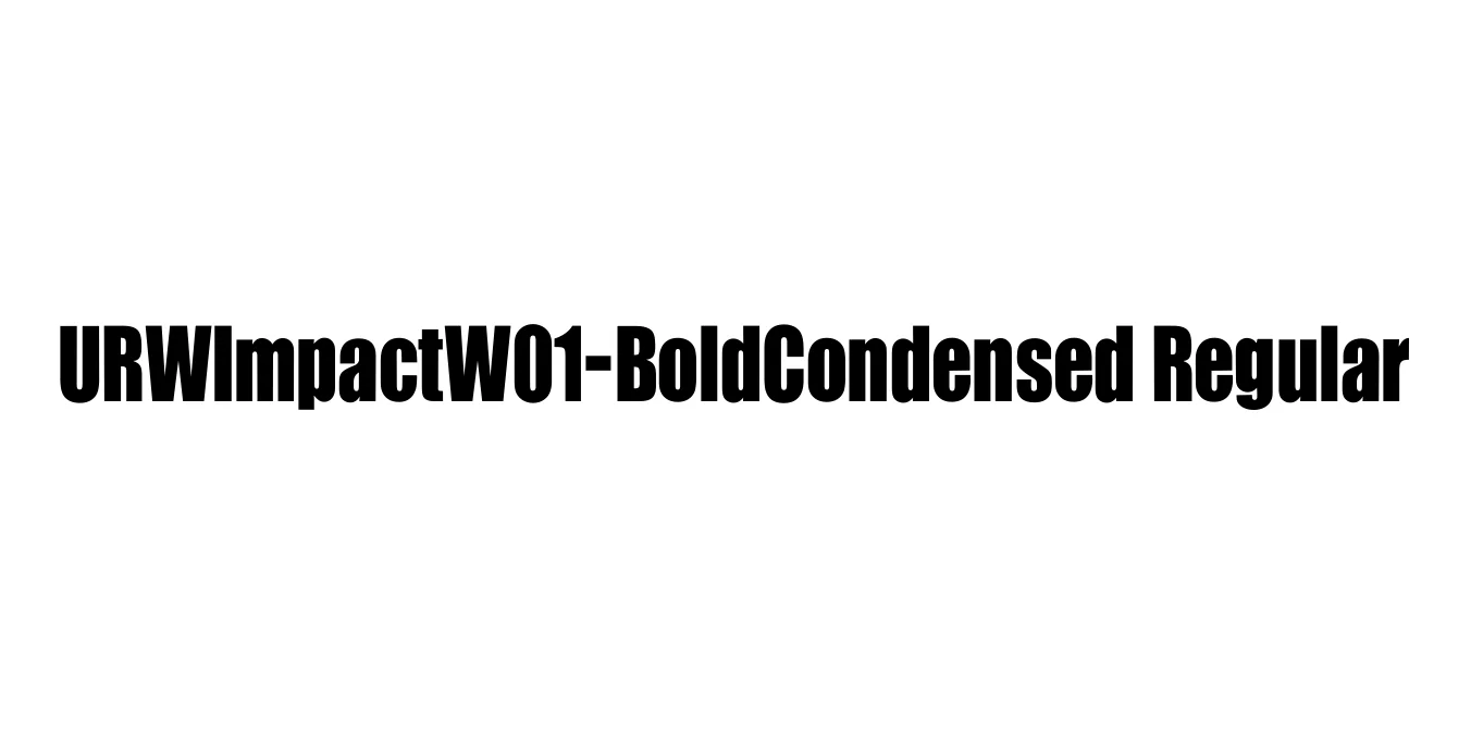 URWImpactW01-BoldCondensed Regular Font Preview