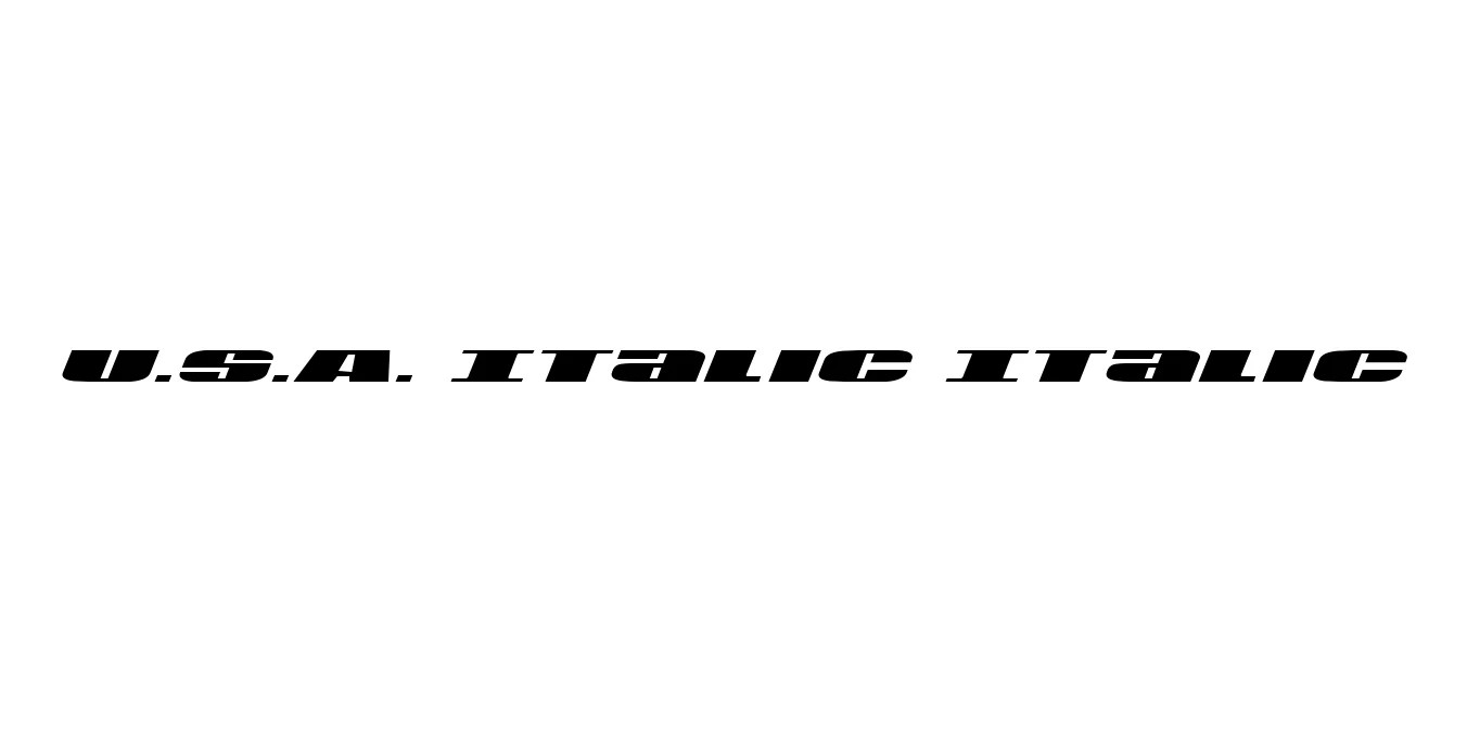 U.S.A. Italic Italic Font Preview