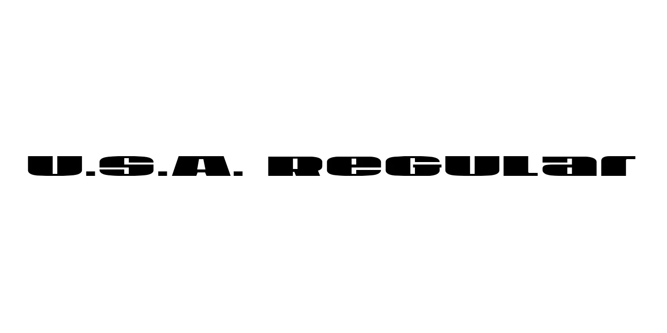 U.S.A. Regular Font Preview