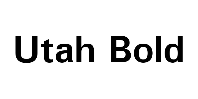 Utah Bold Font Preview