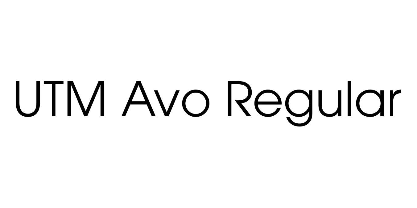 UTM Avo Regular Font Preview