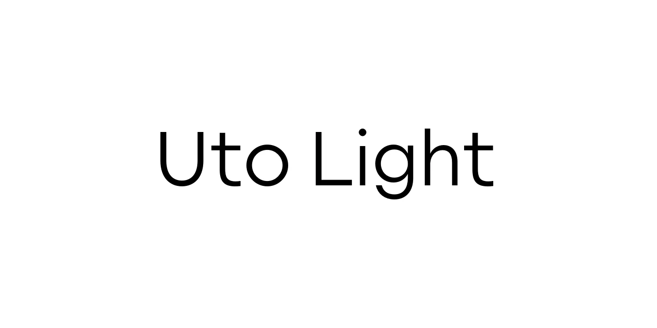 Uto Light Font Preview