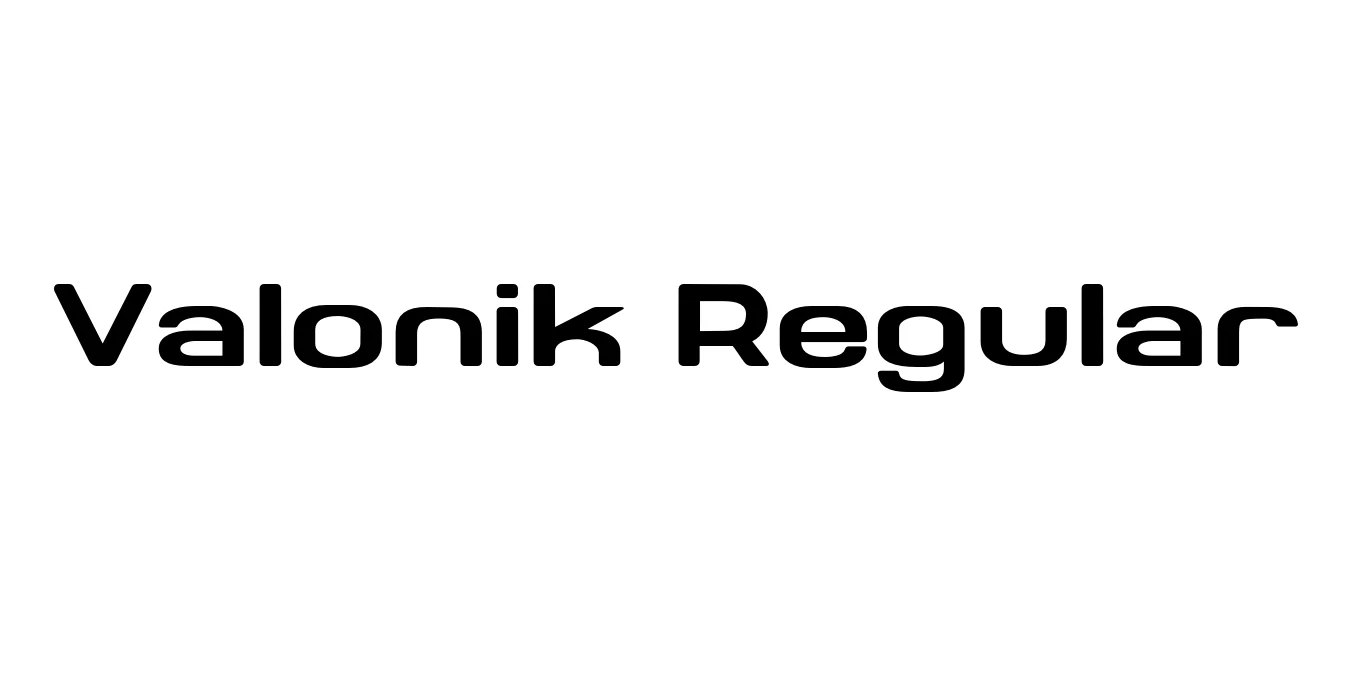 Valonik Regular Font Preview