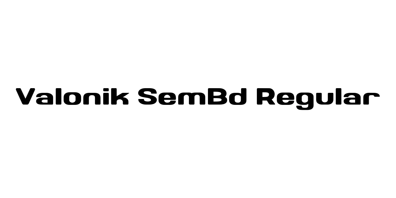 Valonik SemBd Regular Font Preview