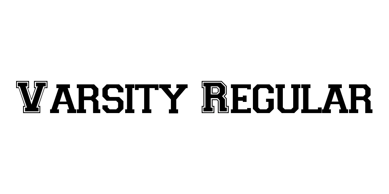 Varsity Regular Font Preview