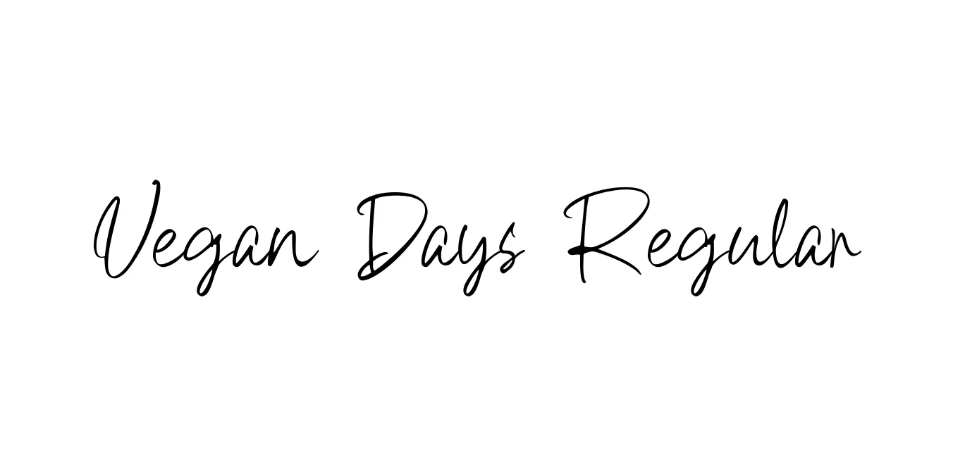 Vegan Days Regular Font Preview
