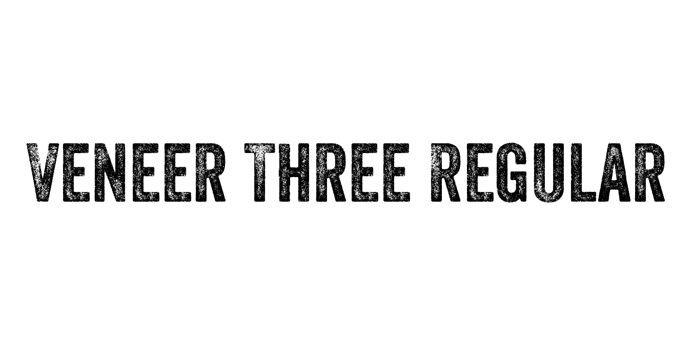 Veneer Three Regular Font Preview