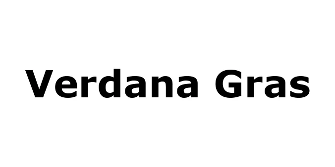 Verdana Gras Font Preview