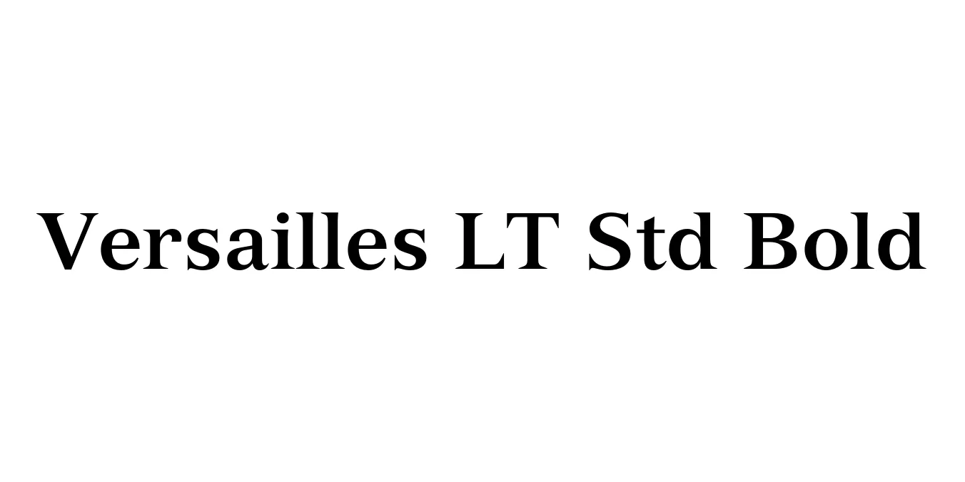 Versailles LT Std Bold Font Preview
