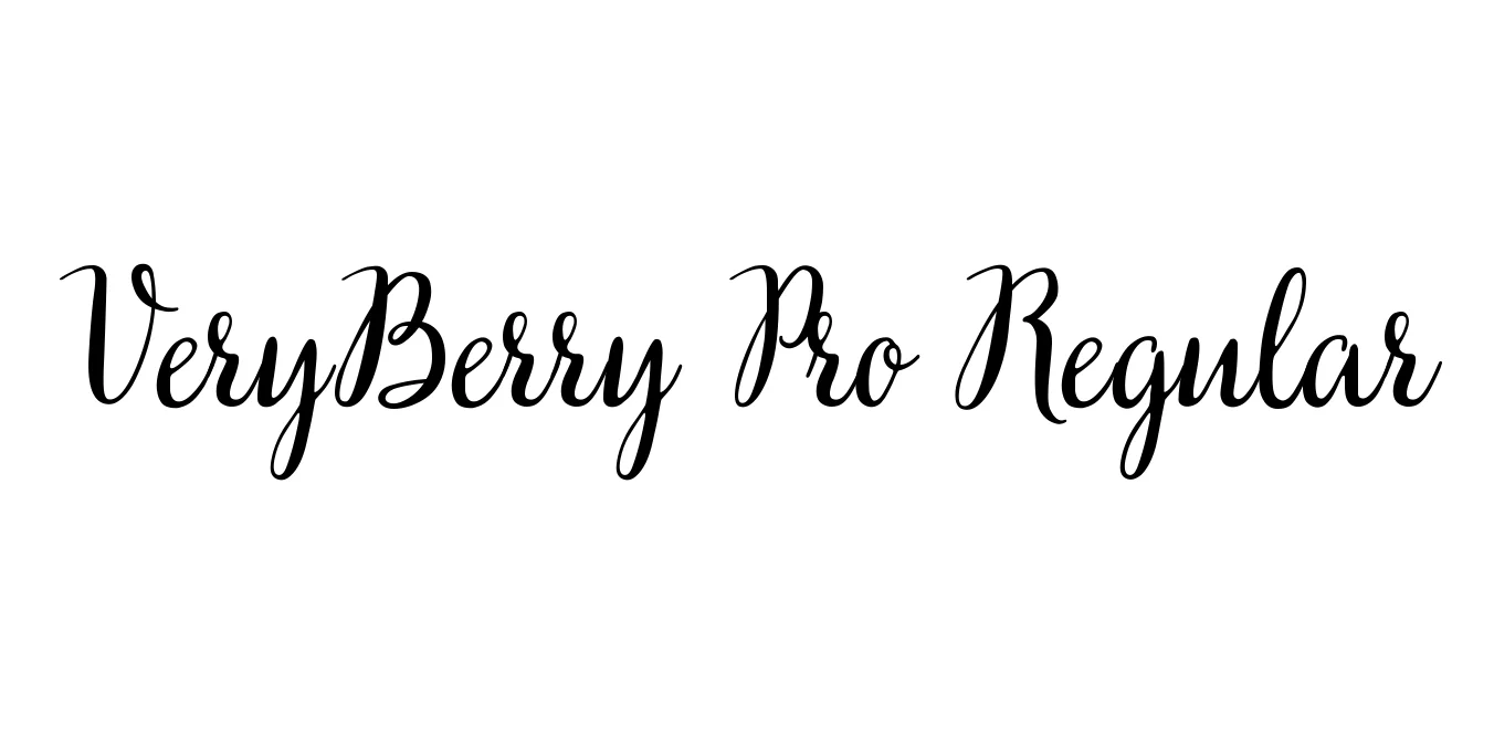 VeryBerry Pro Regular Font Preview