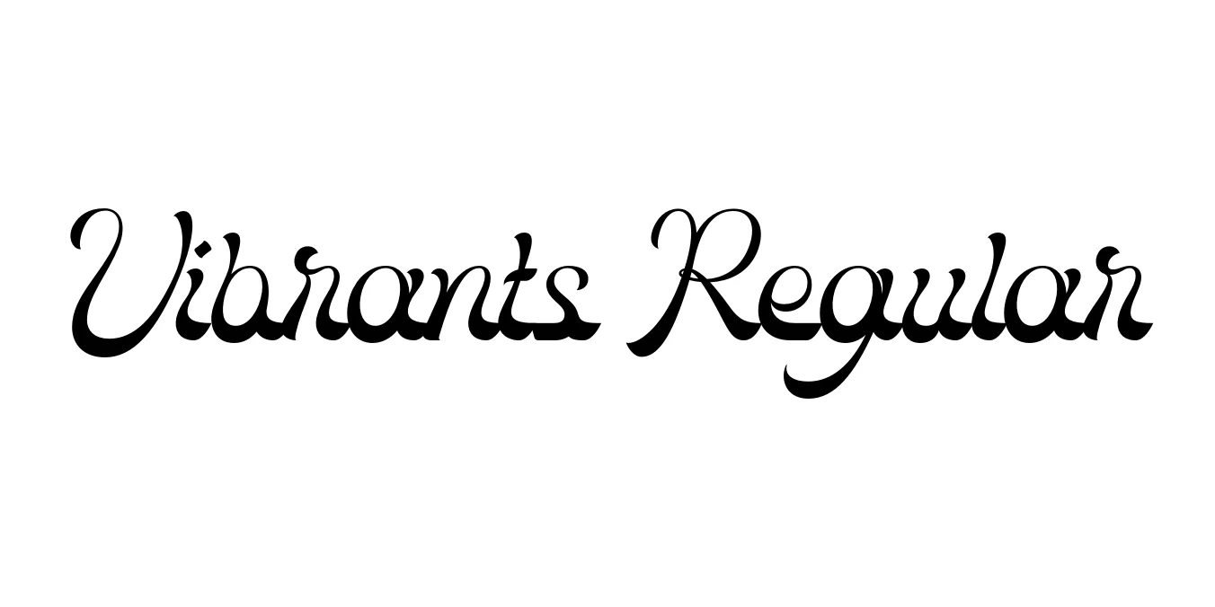 Vibrants Regular Font Preview