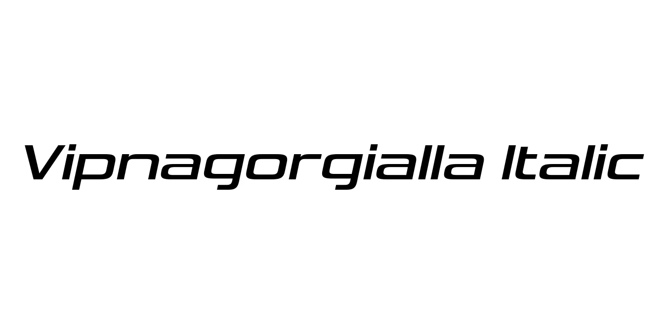 Vipnagorgialla Italic Font Preview
